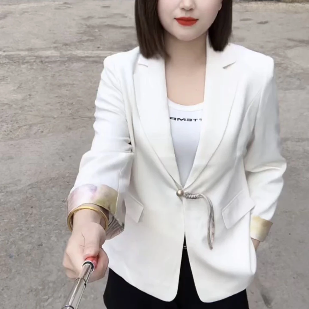 盘扣国风西装外套女2024春夏新款设计新中式百搭气质休闲西服