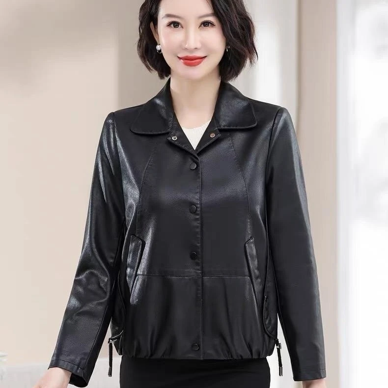 2023爆款皮衣女外套短款皮夹克高档遮肉百搭高级女士皮衣春秋款潮