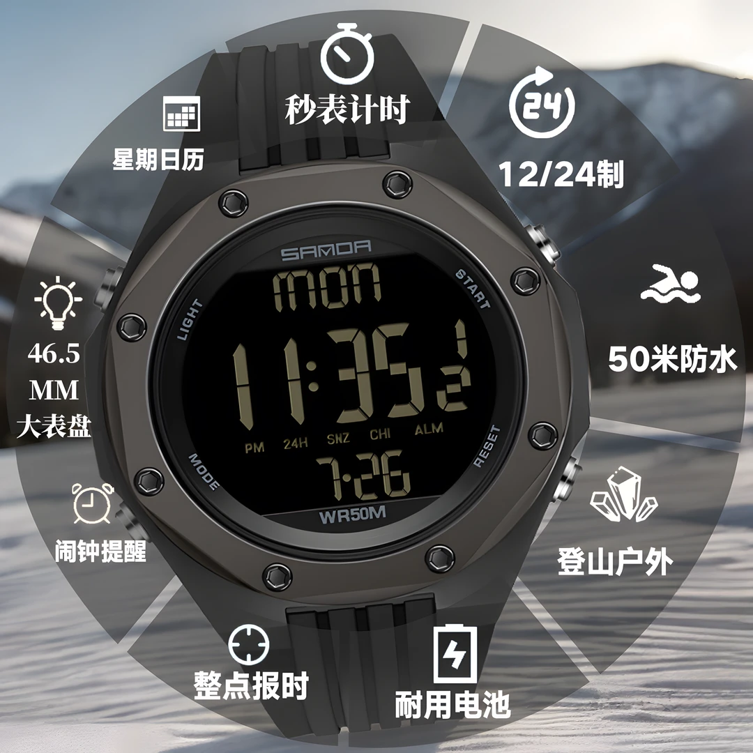 战术必备手表防水夜光男士户外多功能高清中国纪念男表正品手表男