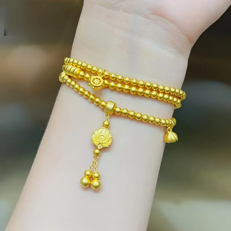 合金项链      手工仙女轻奢三圈 美满连连珠珠手链项链 久不掉色