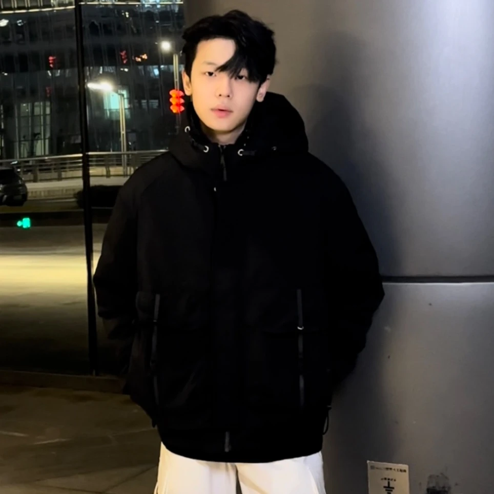 FIV5PMFIV5PM冬季新款休闲短款连帽棉服男女同款