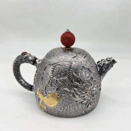 蜂鸟傳家龙头把南红钮兽口麻纹龙秦权小壶SWA18031