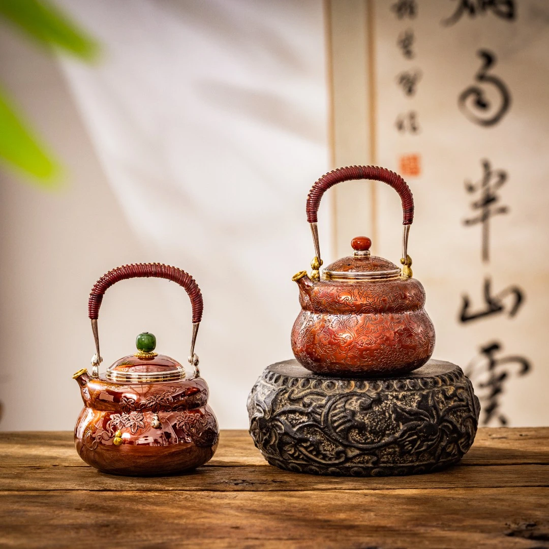 蜂鸟工坊大师壶铜包银葫芦提梁银壶家用茶壶SWA1585SWA1958