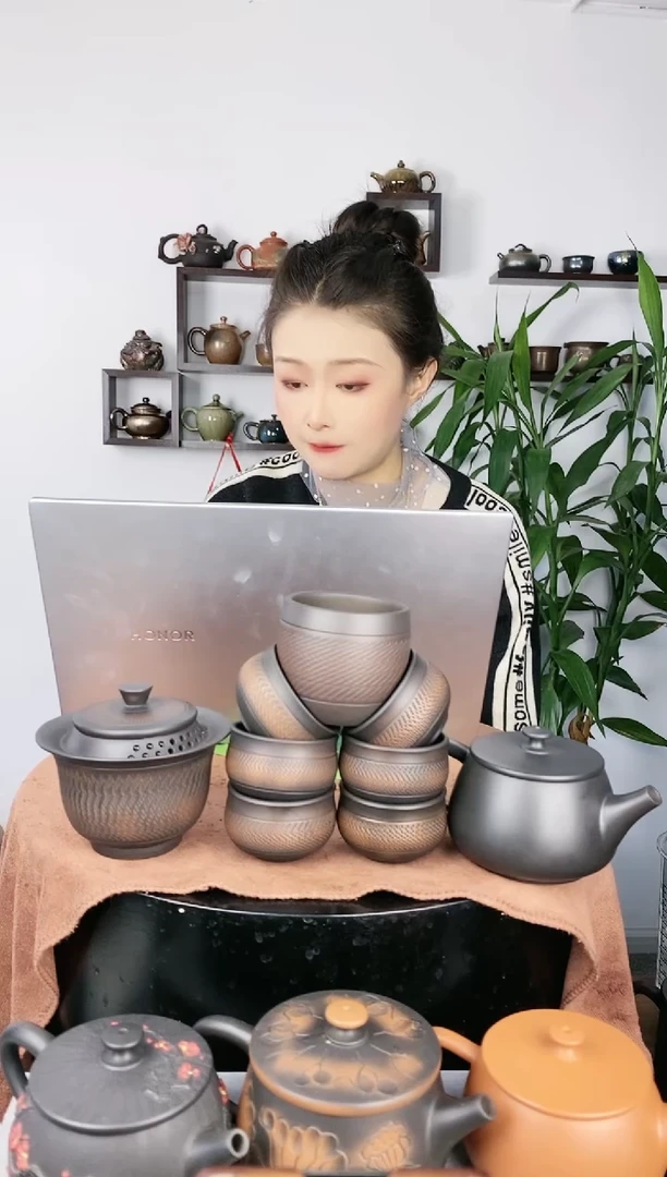 【闪购商品】壶建水紫陶黑金刚300CC9件套