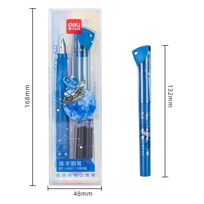新疆包邮得力A957问苍穹3练字钢笔EF明尖