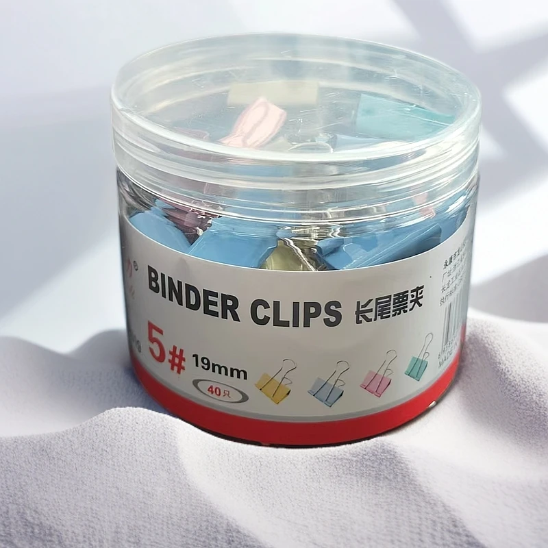 Q佳多力5号彩色长尾票夹（19mm）