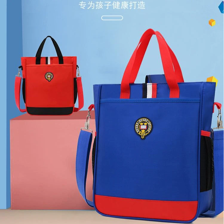 【新疆包邮】补习袋学生手提袋双层加厚耐用英伦风帆布美术袋