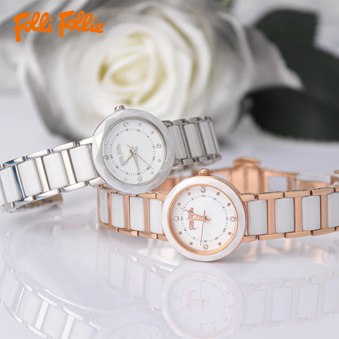 【门店同款】follifollie女款手表气质轻奢女士潮流精致小美人腕表