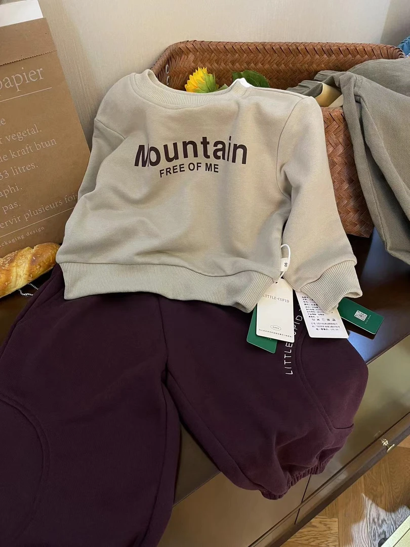 【123卫衣】WD014儿童秋季纯棉卫衣套头韩版宽松百搭萌娃穿搭