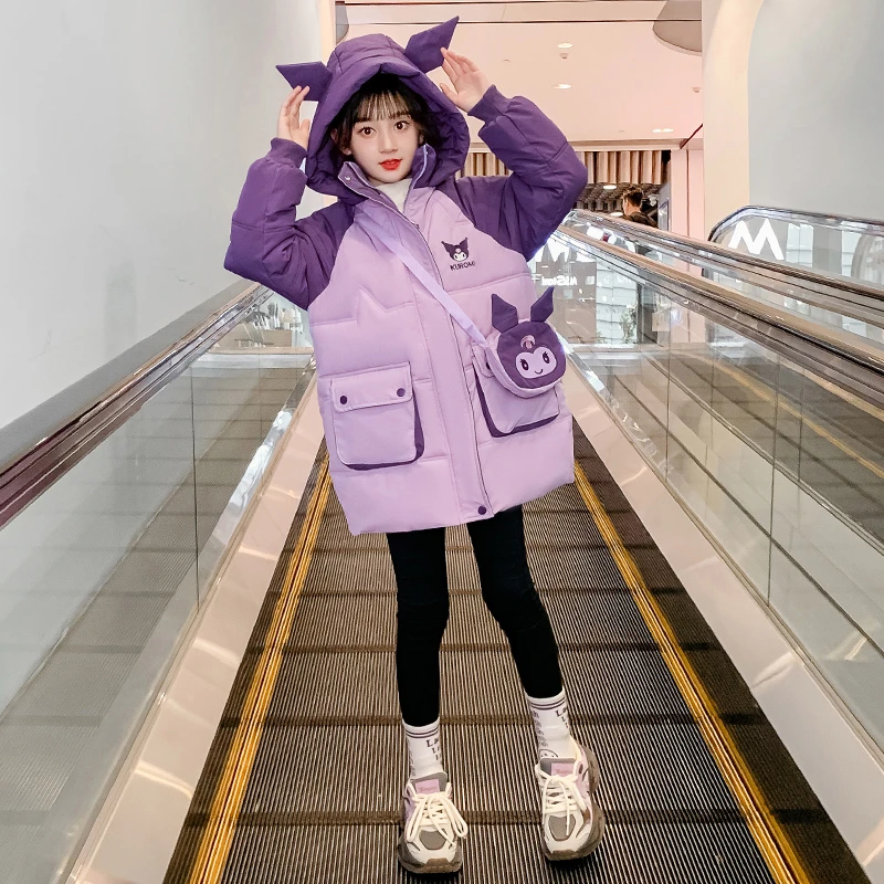 女童棉服冬装5870新款洋气网红棉袄外套冬季加厚中长款棉衣儿童装