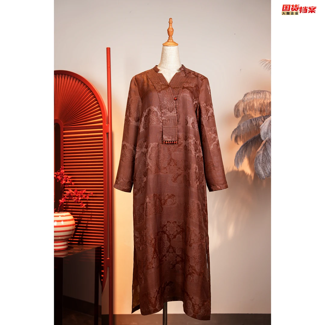 【万象有衣】浮光掠影-高端原创设计师款花罗连衣裙-7249