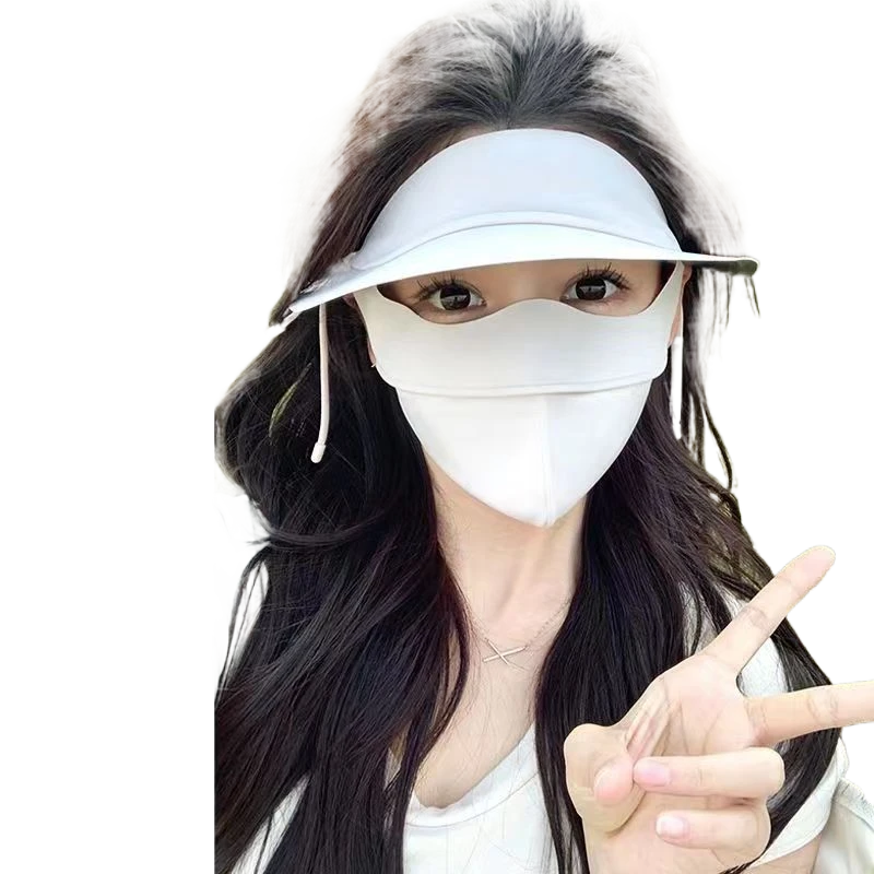 【户外全脸防晒】户外骑行遮阳帽春夏女士黑胶遮光防晒帽沙滩帽韩版