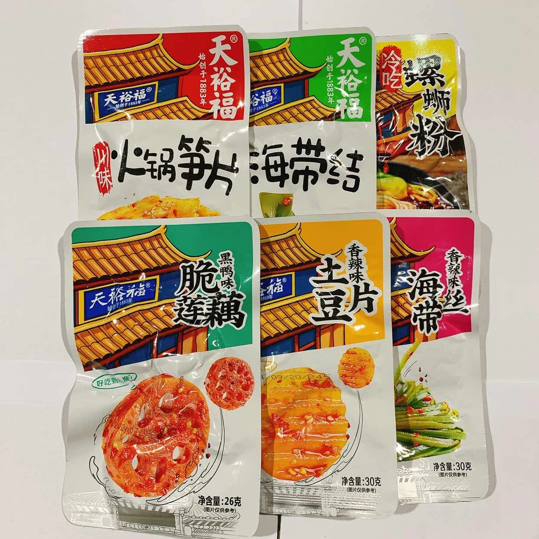 火锅笋片土豆海带结金针菇藕片湖南麻辣熟食香辣素菜小零食