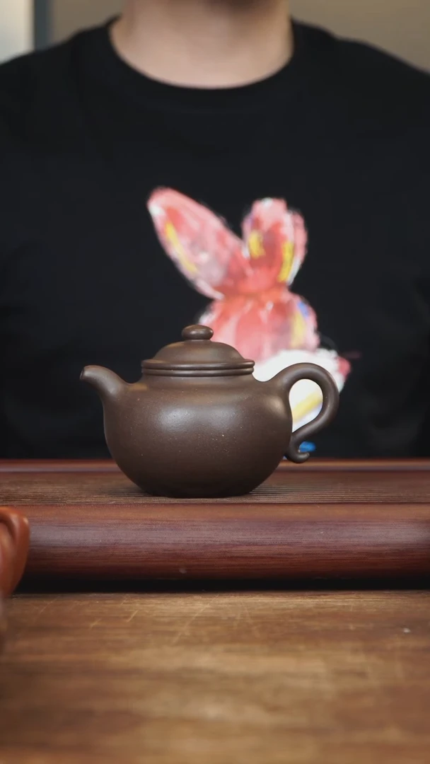 【闪购商品】紫砂茶壶230ml 全手莲子 高温紫泥