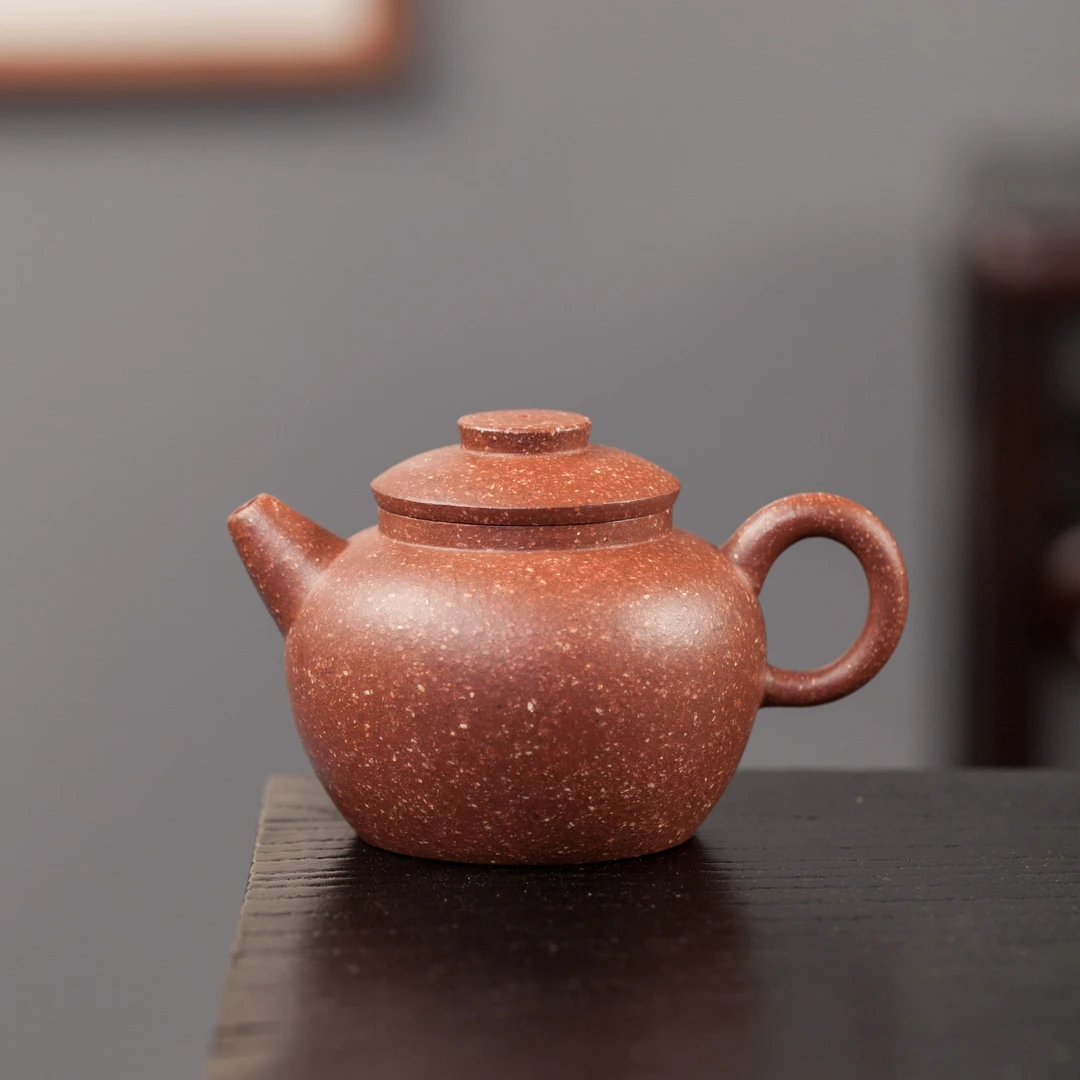 玩砂人手工原矿粗砂降坡泥茶壶 圆壶约130cc球壶