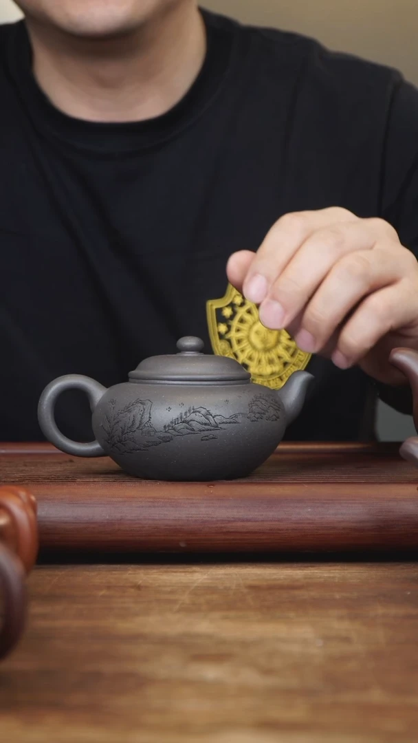 【闪购商品】紫砂茶壶250ml  YGQ碗灯  青灰