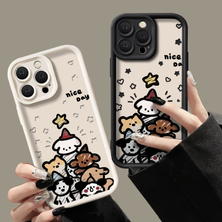 圣诞小狗苹果oppo小米vivo华为60iPhone15Promax手机壳14promax13