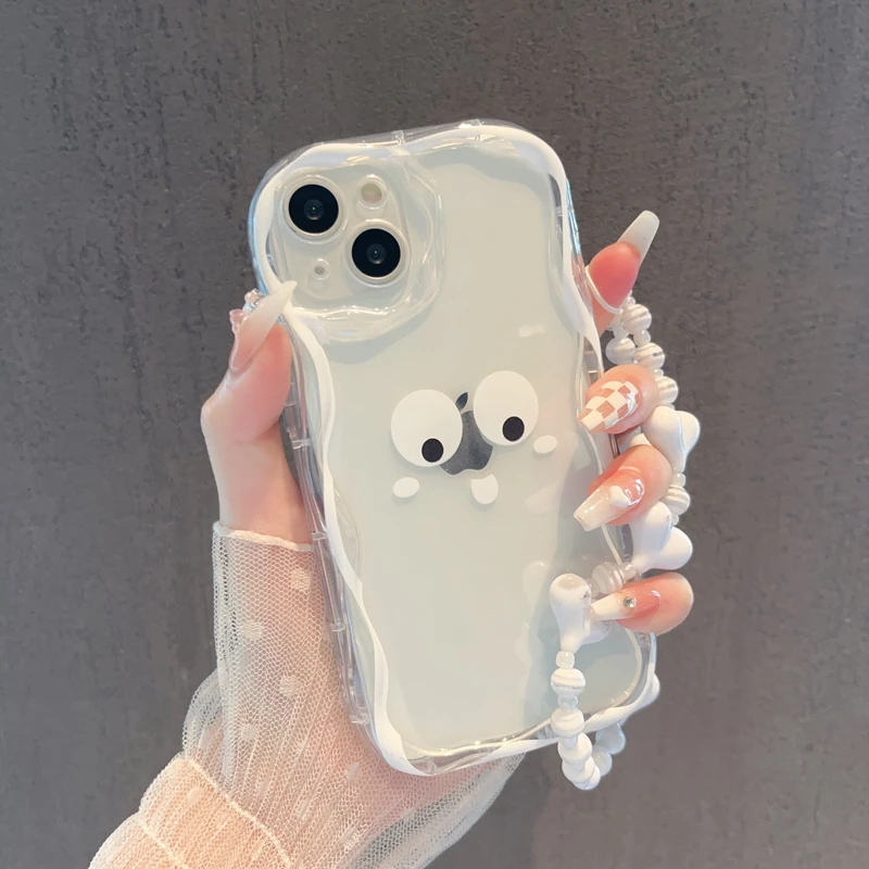 新款适用于苹果华为荣耀OPPOVIVO小米手机潮网红奶油壳吐舌小表情