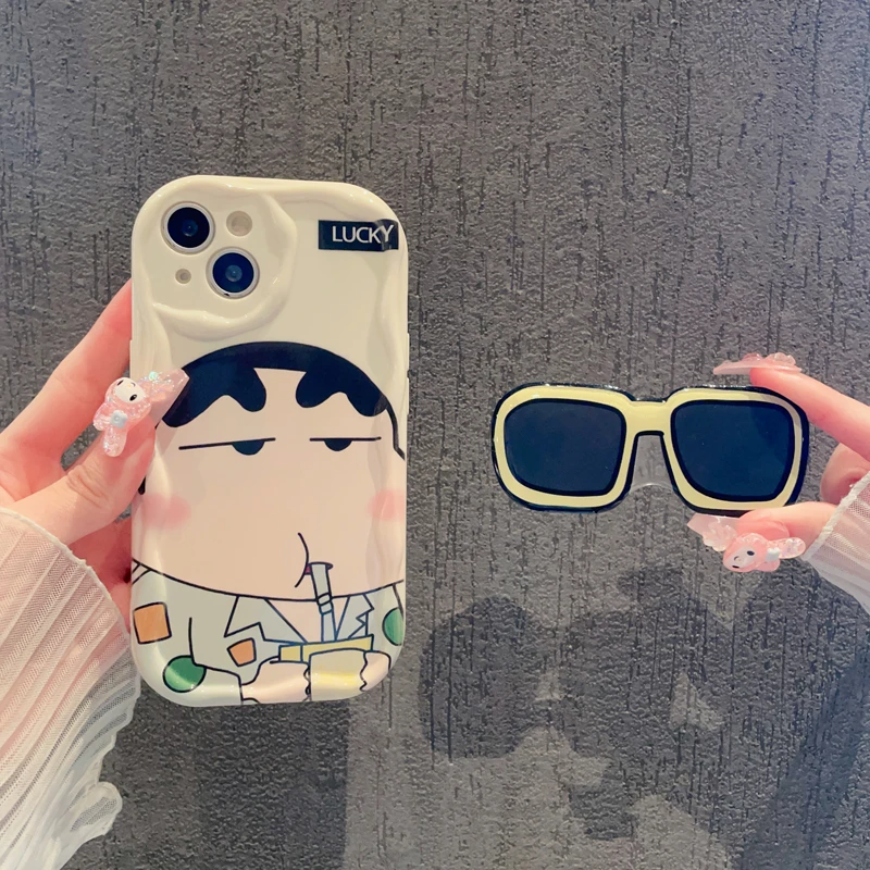 适用于【苹果/华为荣耀/OPPO/VIVO/小米】网红防摔蜡笔小新手机壳