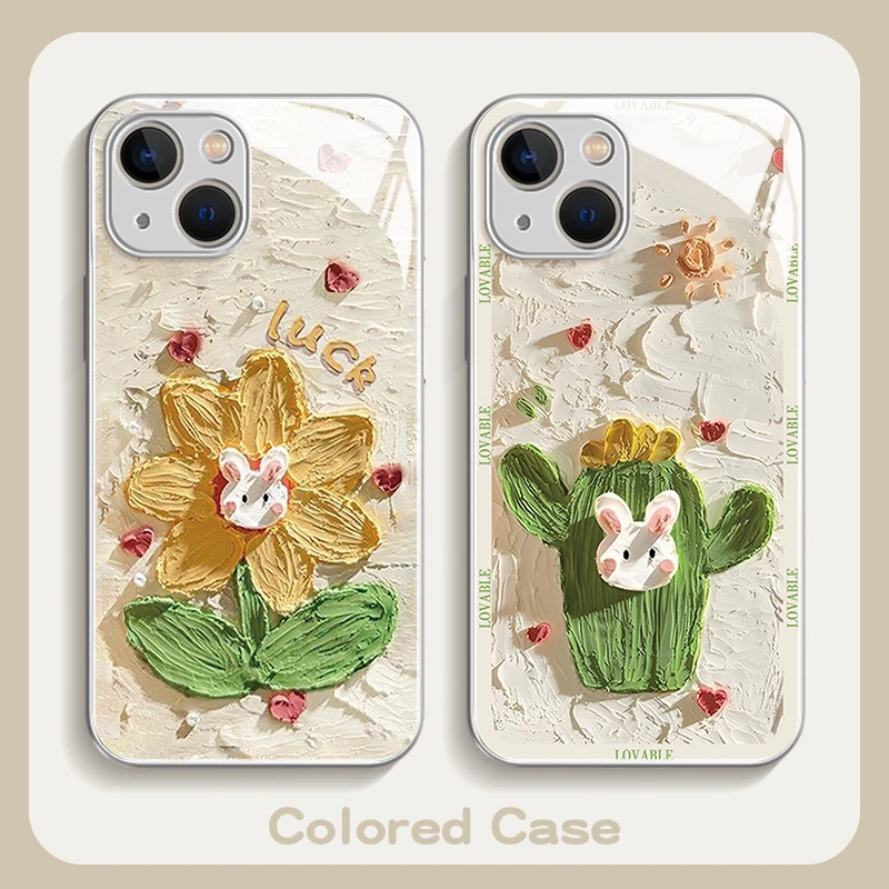 适用iPhone15promax苹果14/13/12油画花vivo华为小米xs手机壳xr女