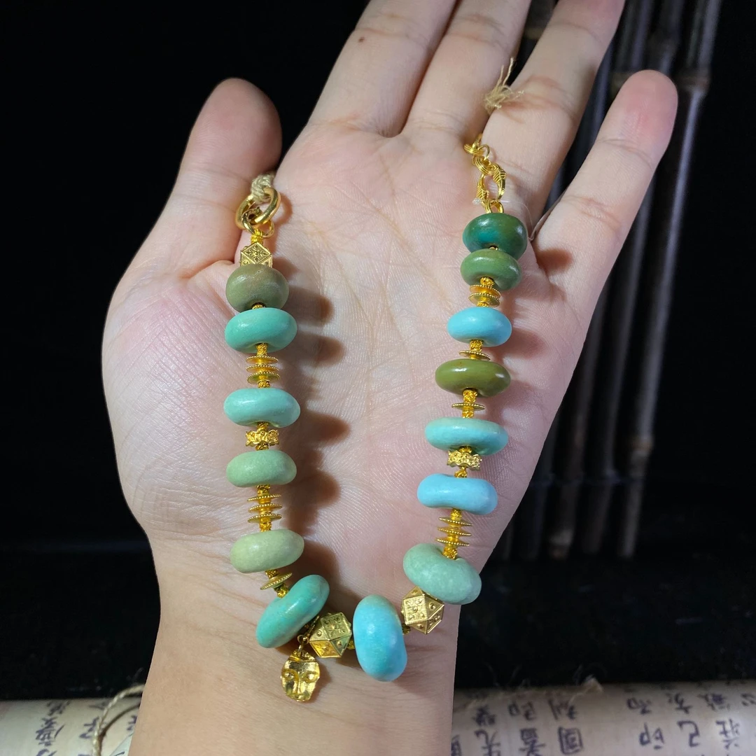 品众珠宝气质百搭DIY时尚简约款精致绿松石项链--L16175226