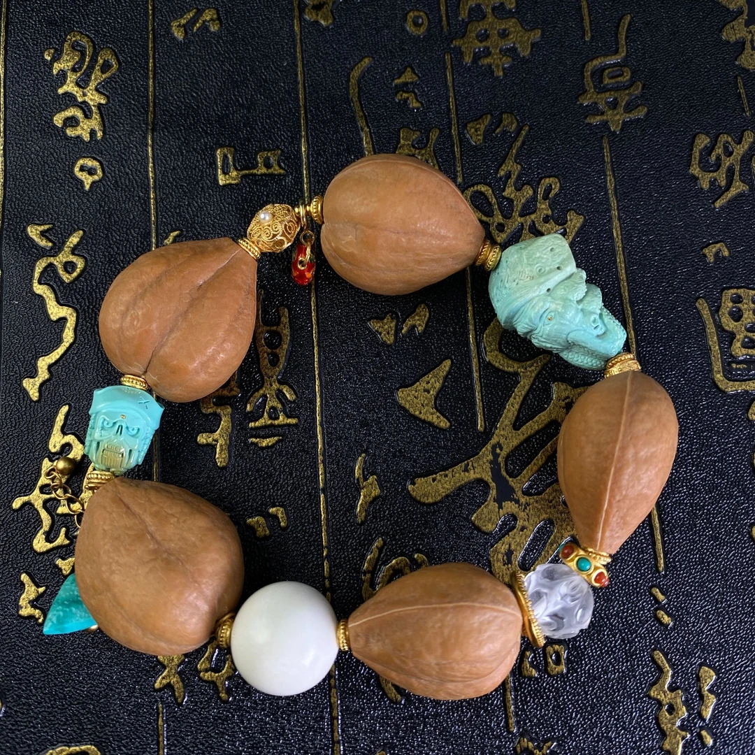 【慧子】品众珠宝气质百搭DIY时尚简约款精致核桃手链