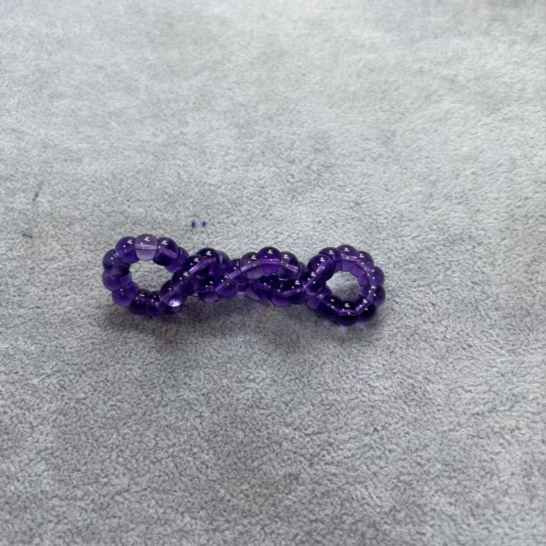 【慧子】品众珠宝气质百搭时尚简约紫水晶大肠单圈6-7mm左右