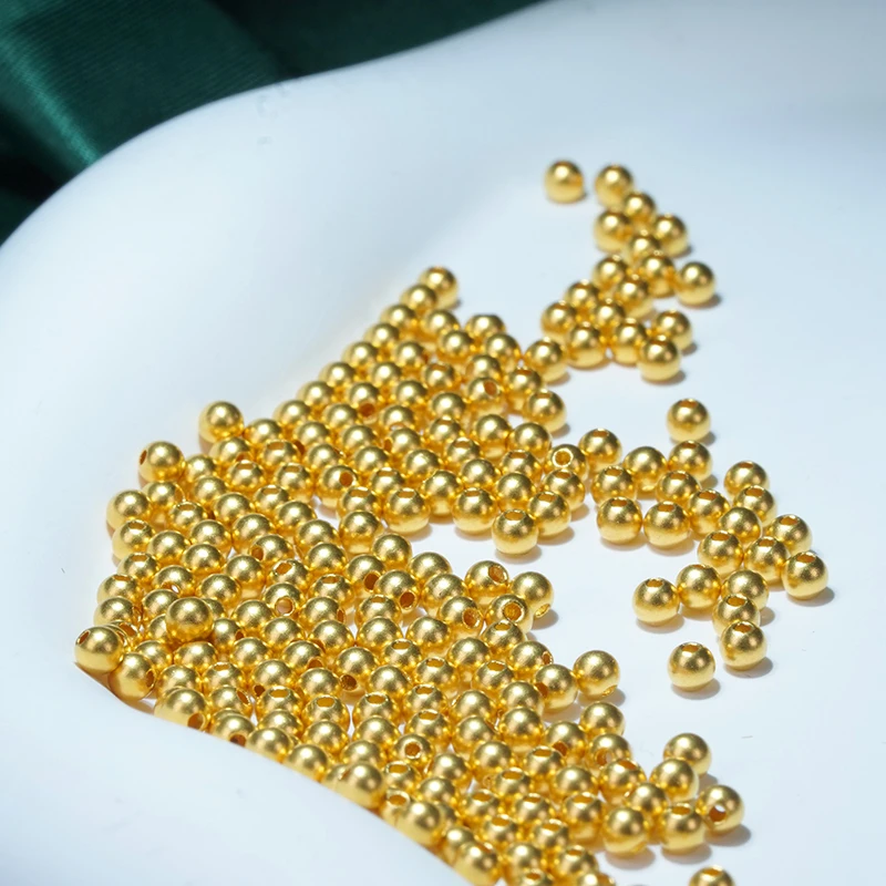 足金小金珠配饰隔珠10颗一组一颗3mm左右（禁用优惠券）