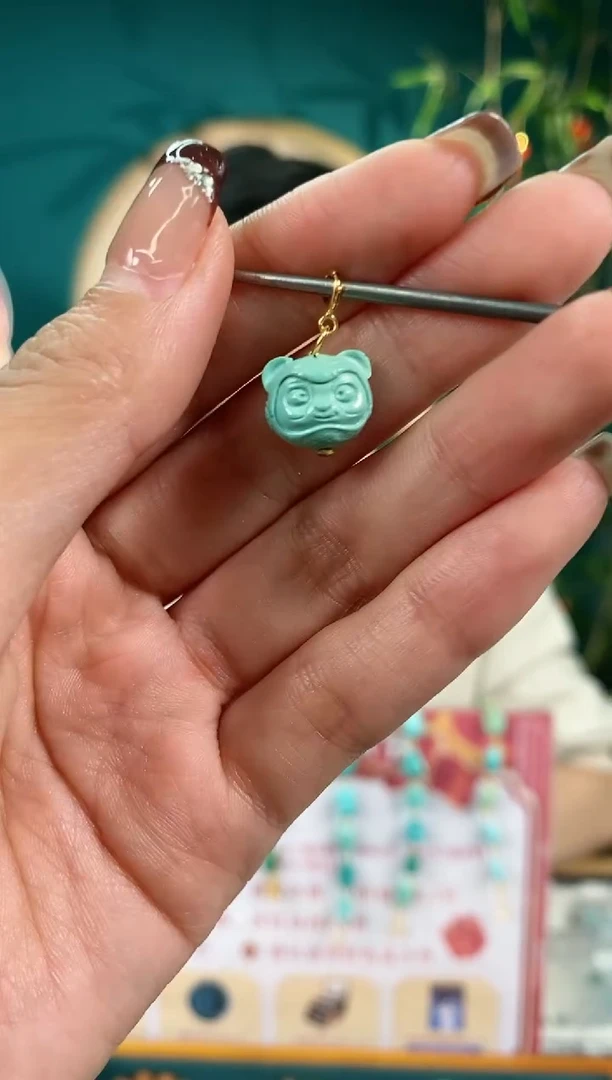 【闪购商品】绿松石珠宝奇石18K金镶嵌1