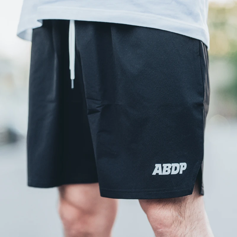 ABDP23SS男士美式梭织休闲运动短裤宽松微弹开叉不过膝街头篮球