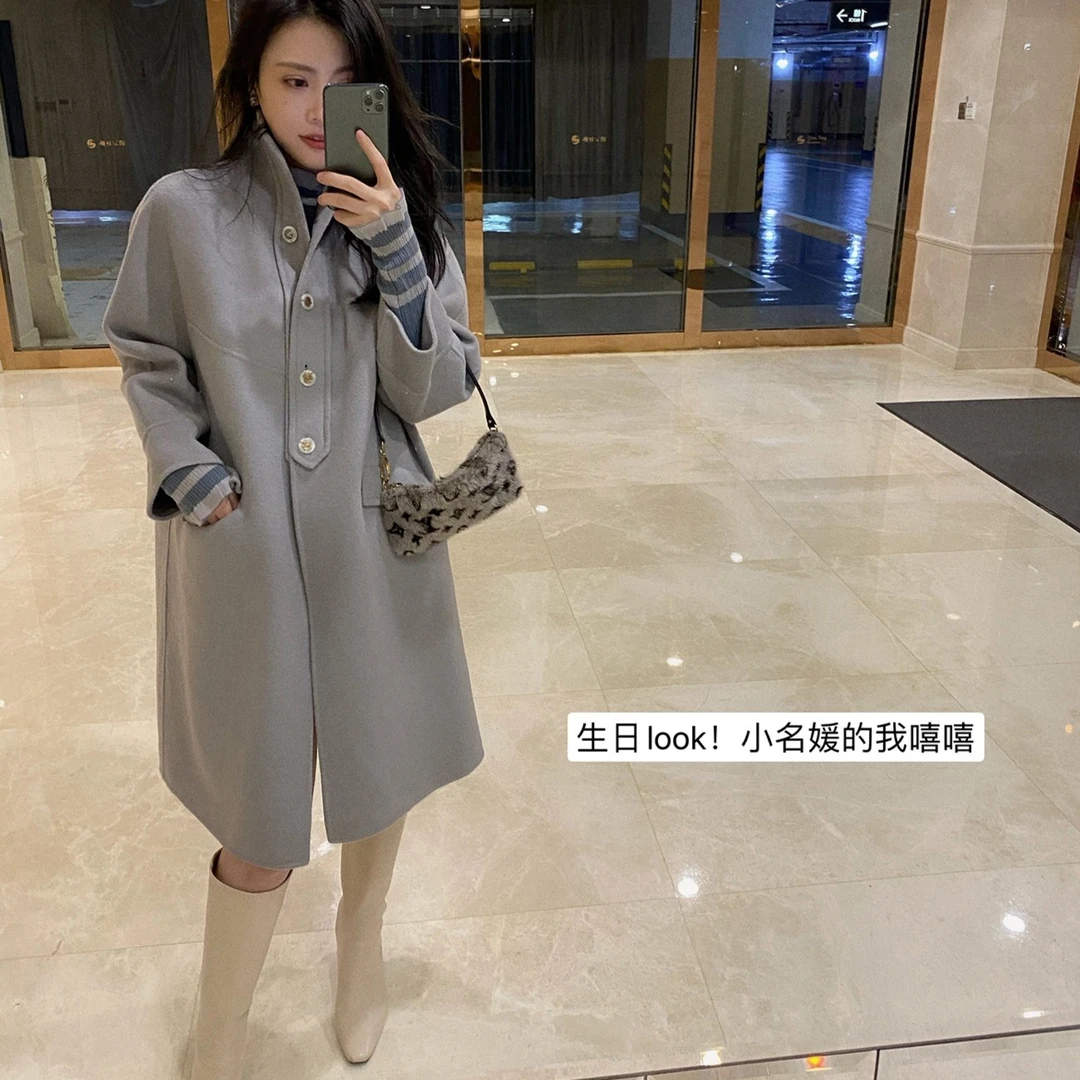 ASM ANNA◆午夜巴塞罗那~双面呢外套 小个子毛呢大衣A1954