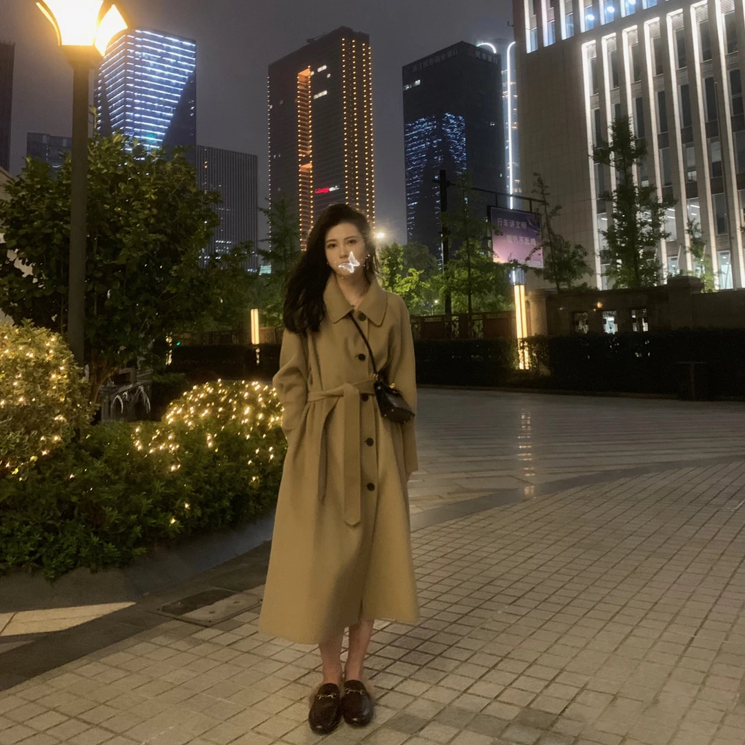 ASM ANNA◆西雅图大衣~双面呢外套气质毛呢大衣A6746中长款