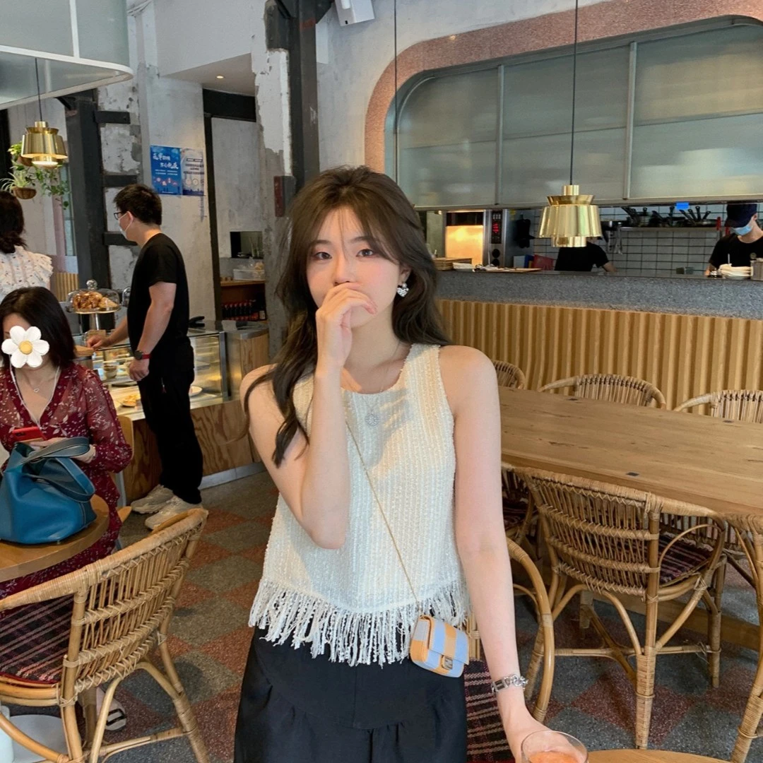 ASM ANNA◆Opium系列~流苏下摆吊带背心上衣夏季收腰连衣裙A8286