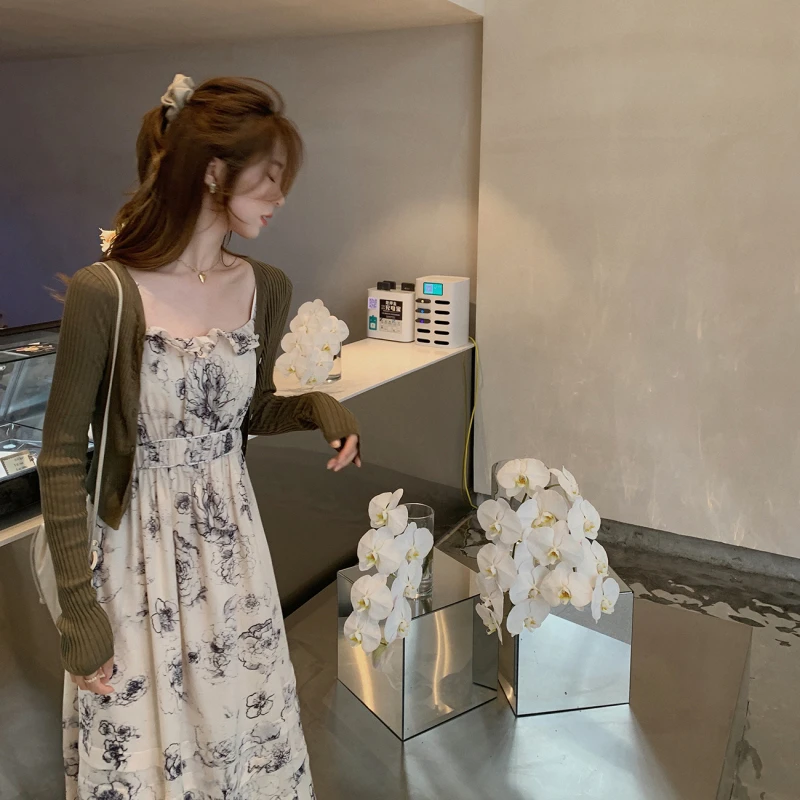 ASM ANNA◆ribbon栀子花～主打款法式方领长短袖/无袖连衣裙A9770-2