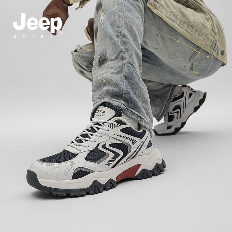 JEEPSPIRIT吉普男鞋2025秋季新款休闲百搭户外运动鞋男士跑步鞋子