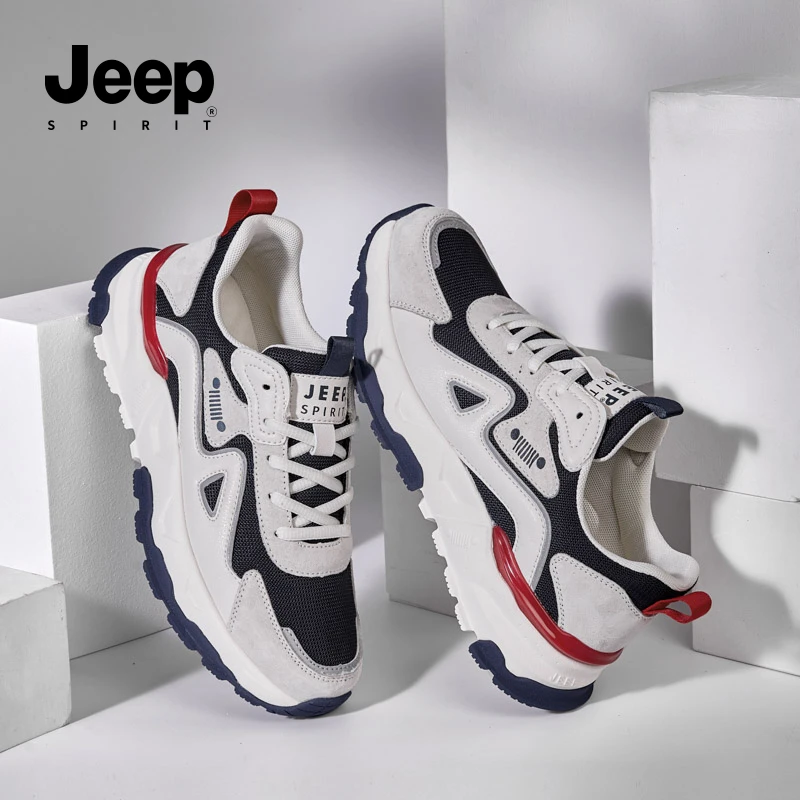 JEEP吉普男鞋2025夏季潮牌时尚百搭运动鞋男款老爹鞋休闲跑步鞋子