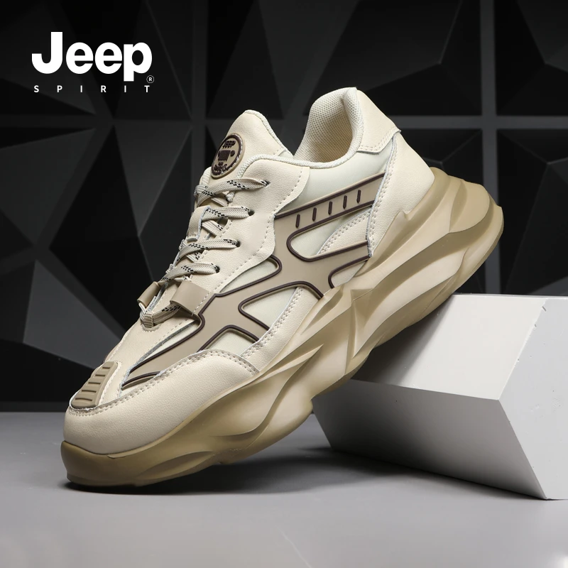 JEEPSPIRIT吉普男鞋运动鞋2025秋季新款时尚跑步鞋软底休闲鞋男款