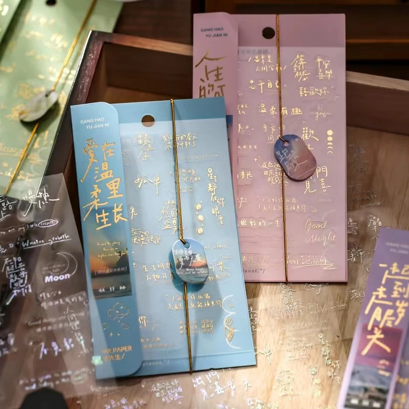 纸先生刚好遇见你PET贴纸手帐贴纸素材包创意手帐文字贴纸贴画
