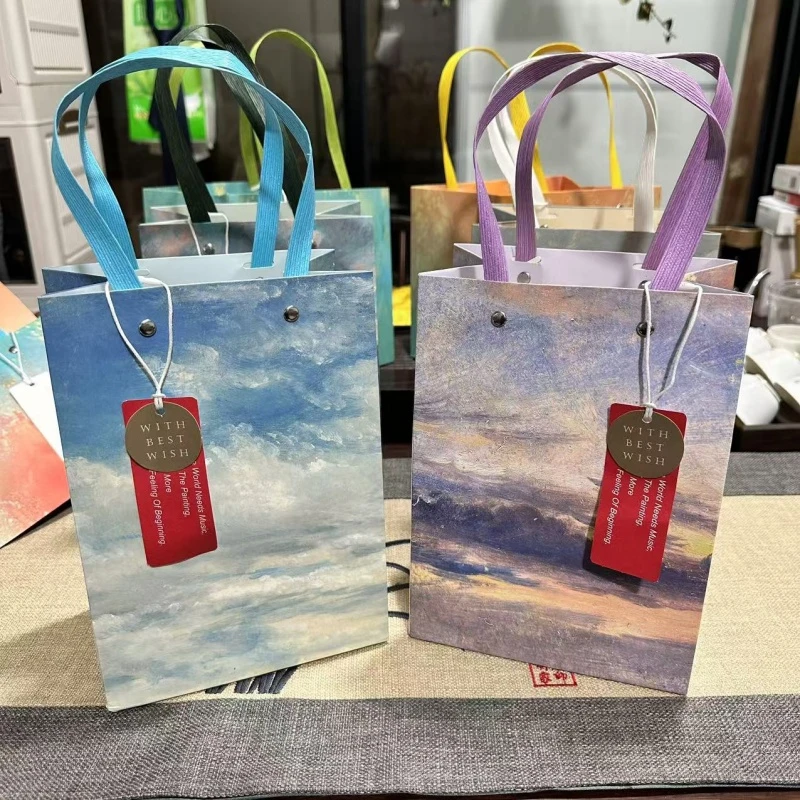 礼品袋生日礼物手提袋简约感恩节包装纸袋伴手礼空盒子高级感袋子