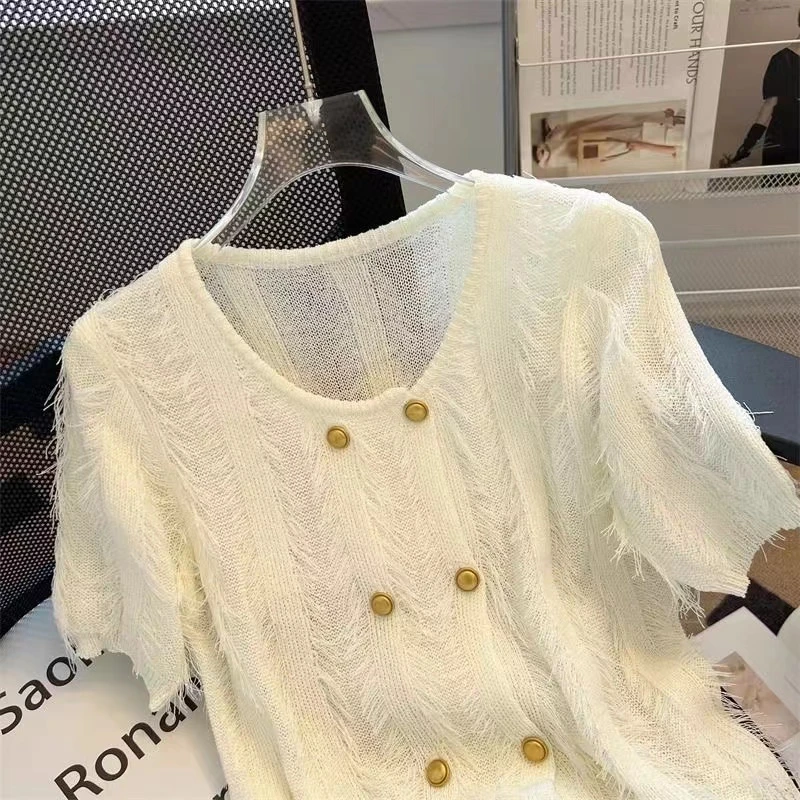 【清仓专场】法式小香风减龄短袖上衣BY-S40014