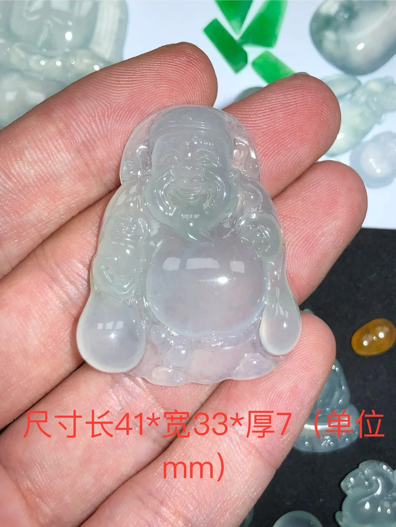 缅甸纯天然A货翡翠财神