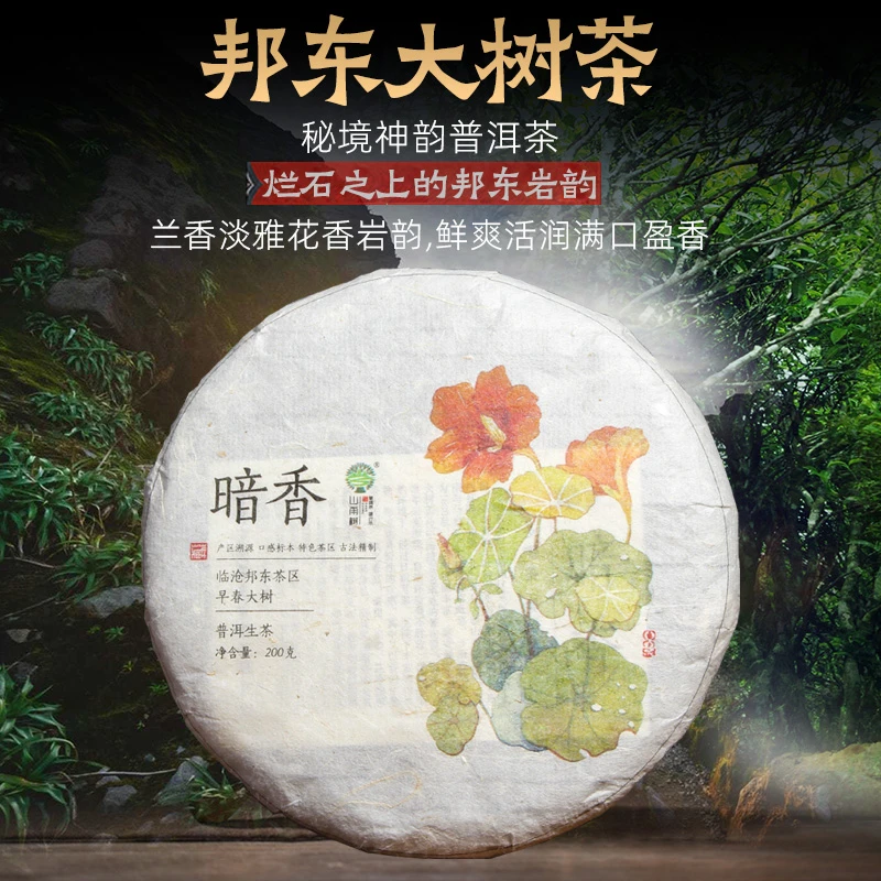 山雨树普洱茶生茶饼茶 邦东古树头春特级纯料生散茶普洱生茶茶叶