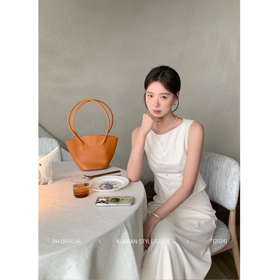 DH OFFICIAL 大花【轻法爱丽丝 Alice】精致清凉 法式立裁时尚套装