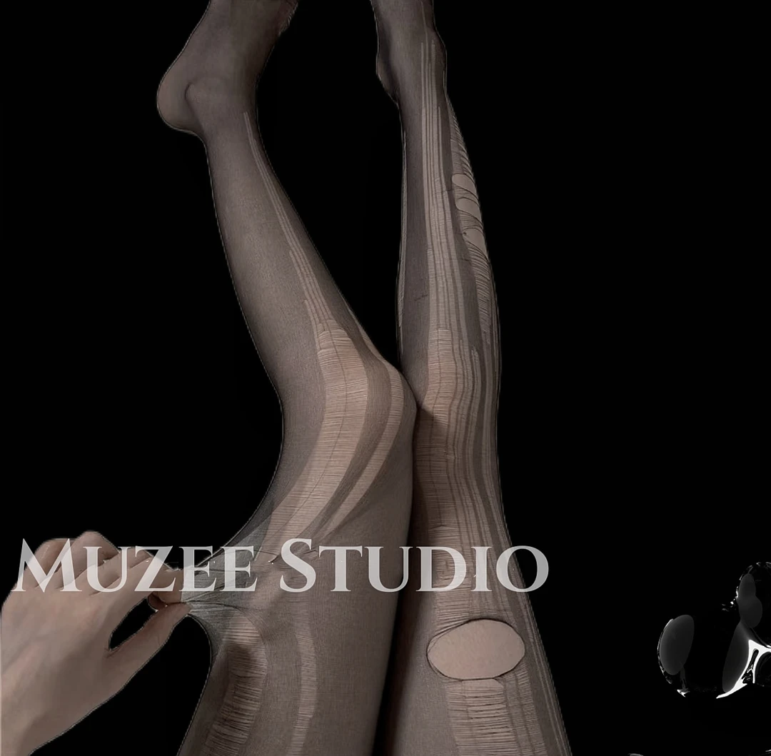 手撕袜任意撕剪一次性袜子黑丝性感美腿网红破洞蕾丝紧身黑色