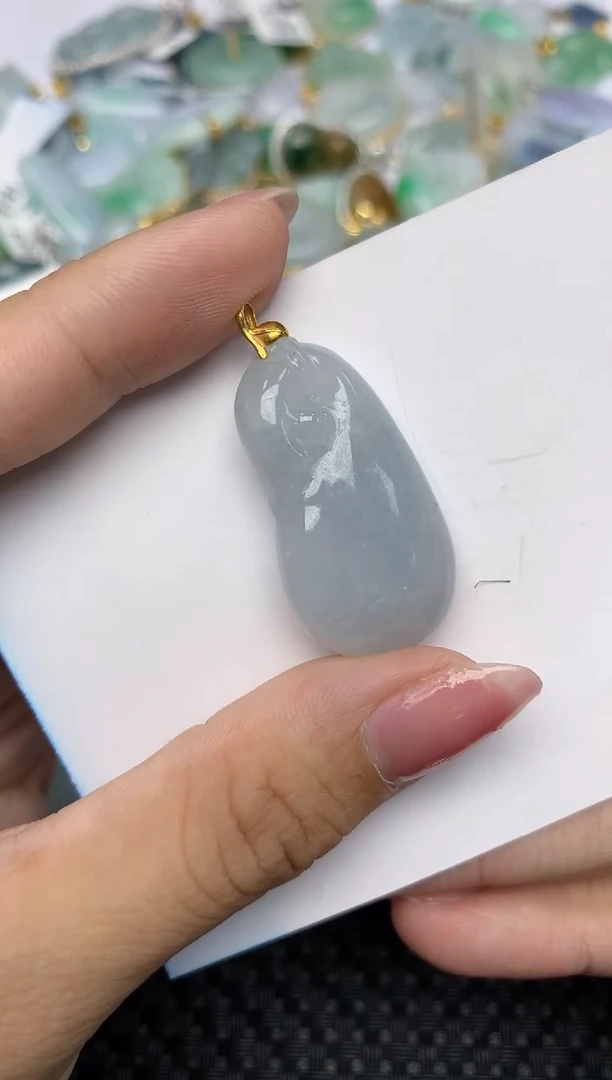 【闪购商品】翡翠颈饰18K金镶嵌22天然A货翡翠