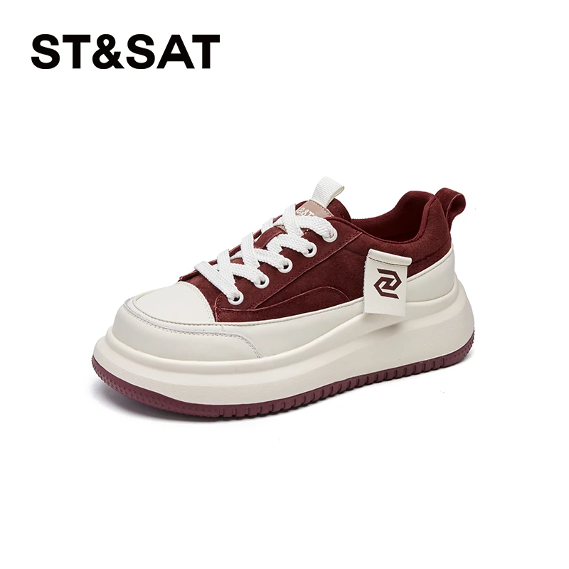 St&Sat/星期六时尚百搭冬季爆款小众厚底ins系带时尚复古休闲板鞋