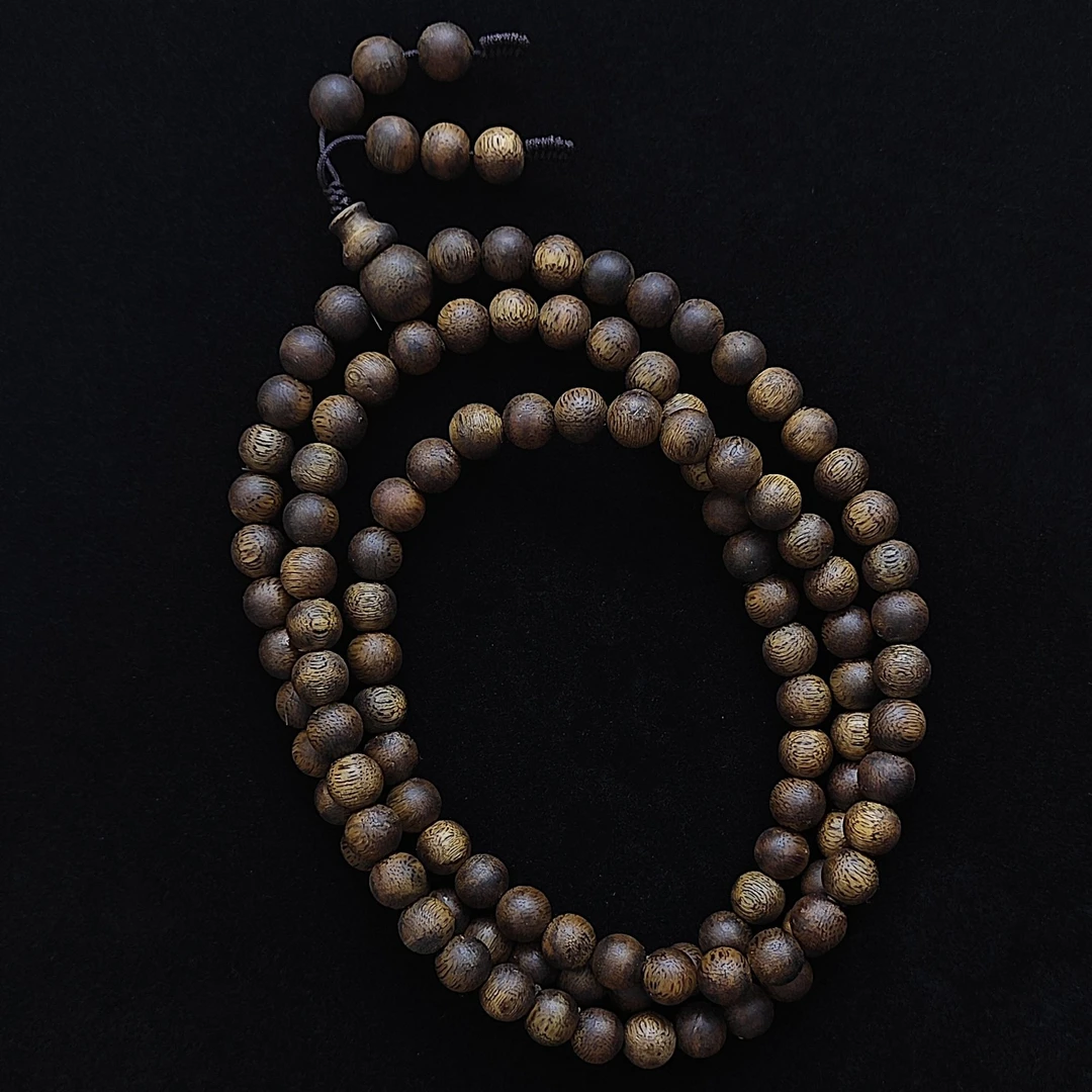 【中国沉香之乡电白—不戒斋】沉香手串0.8圆珠多圈24g+多样性发一条