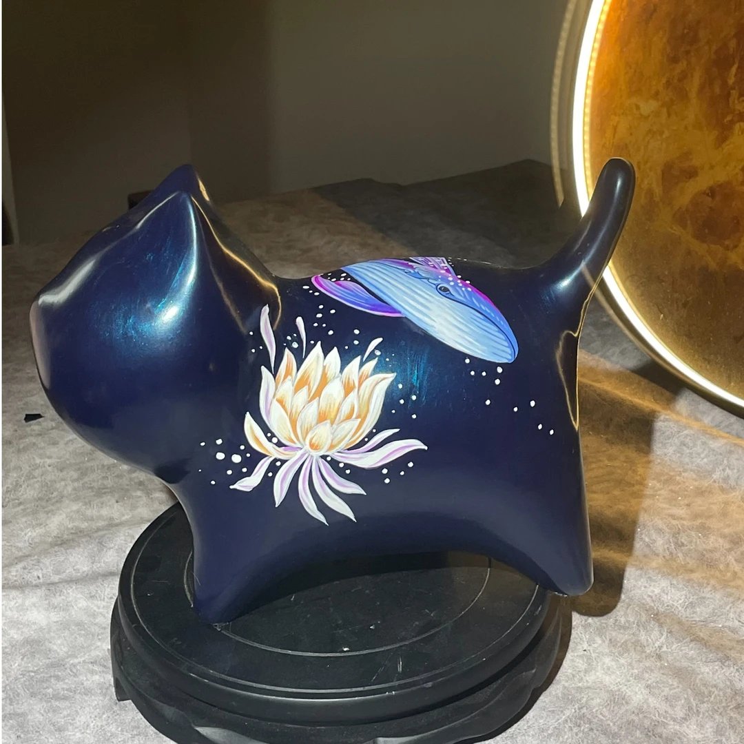 【喵星】老祖宗20公分纯手工手绘原创设计潮玩摆件