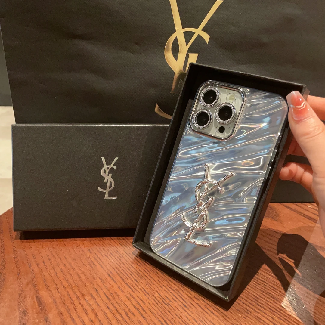YSL手机壳女款苹果15promax保护套iPhone14带镜头膜13防摔11/12潮