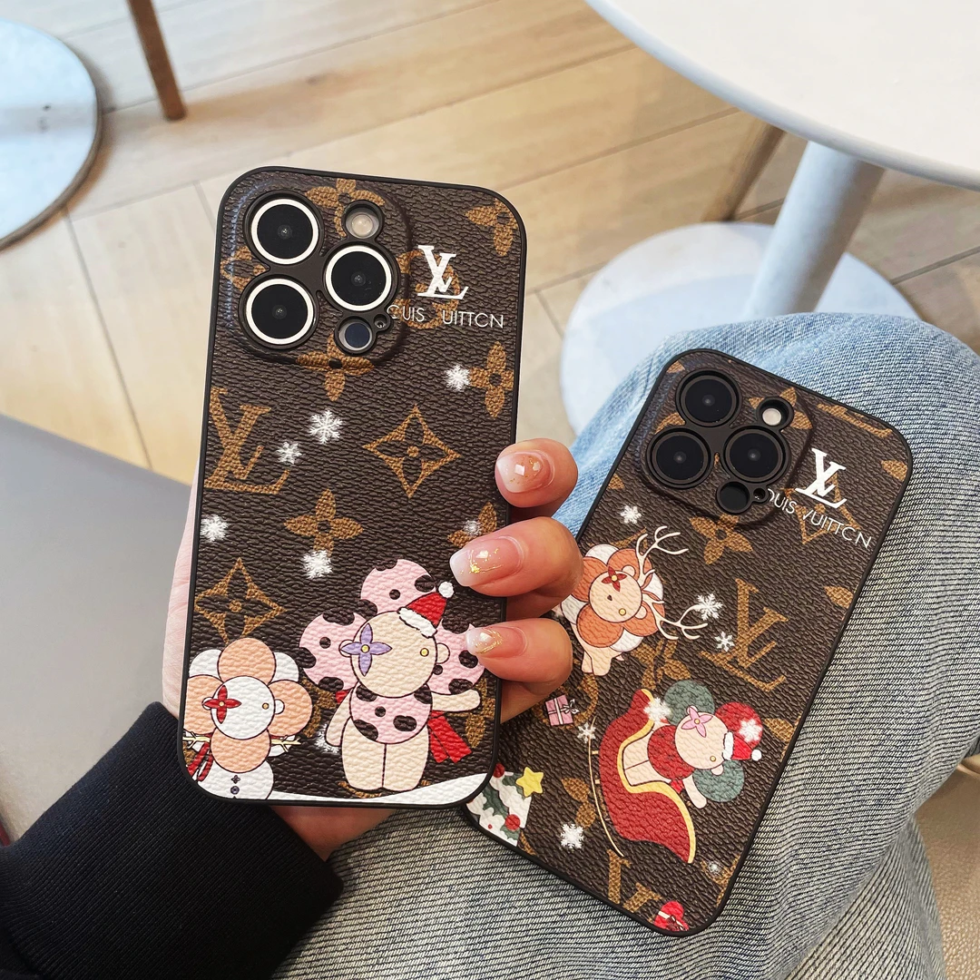 苹果16promax手机壳圣诞款iPhone15/14p奢华高端13全包12皮质网红